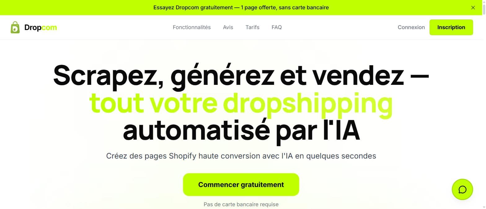 Capture de Dropcom